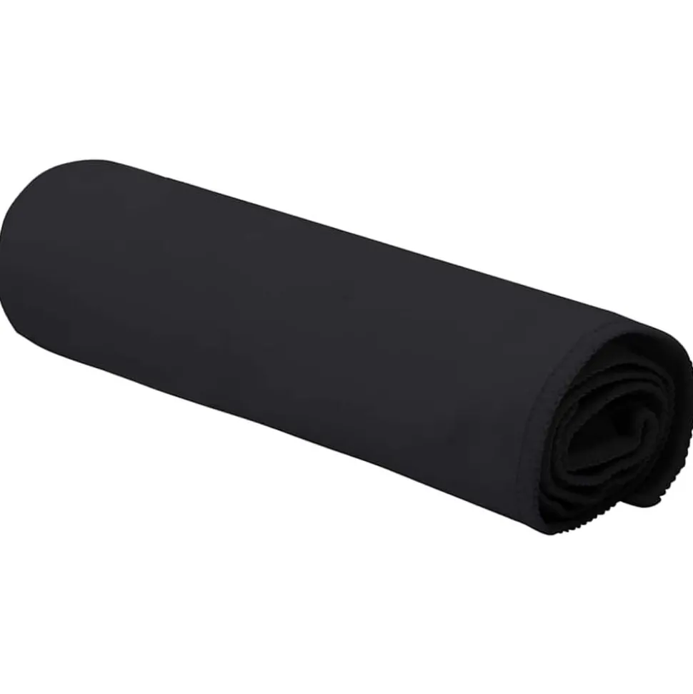 vidaXL Sporthanddoeken 2 pcs Zwart 50 x 30 cm Polyester en polyamide