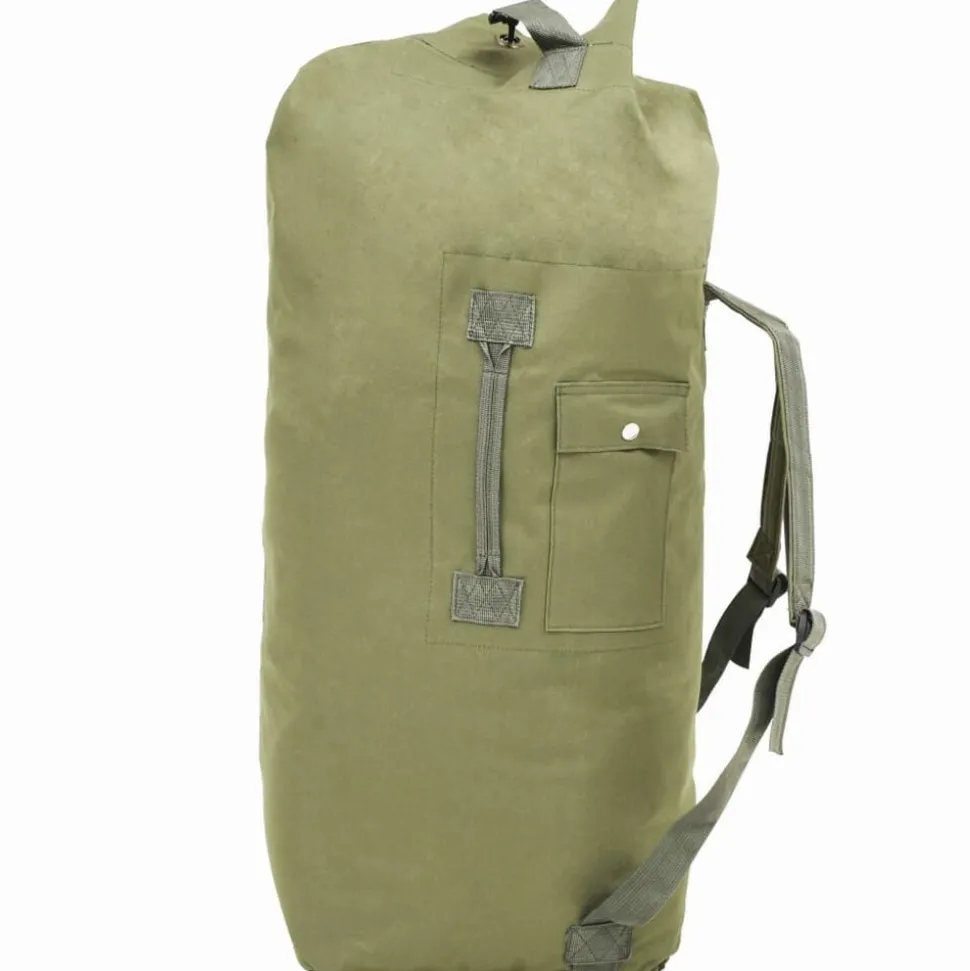 vidaXL Sporttas legerstijl 85 L olijfgroen