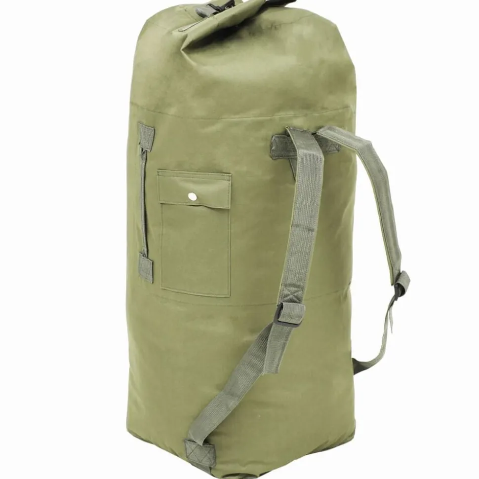 vidaXL Sporttas legerstijl 85 L olijfgroen