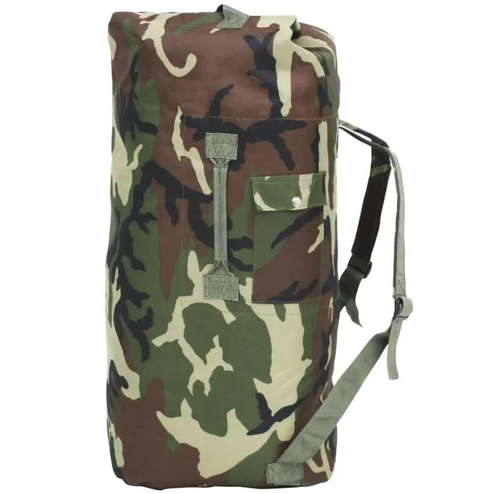 vidaXL Sporttas legerstijl 85 L camouflage