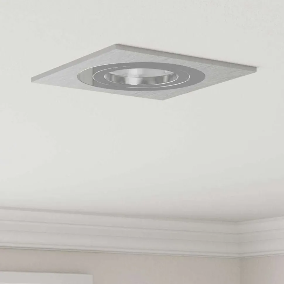 vidaXL Spotje 6 pcs Zilver 9 x 9 x 2 cm Aluminium