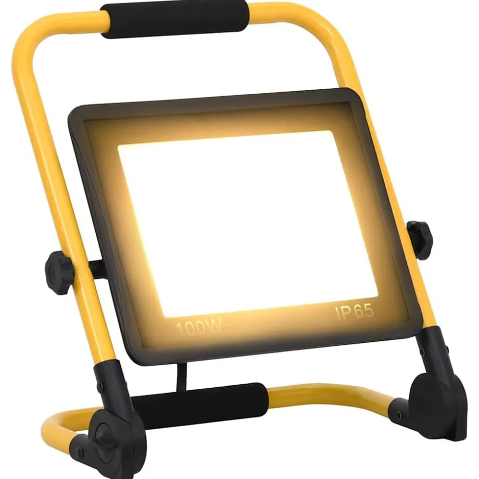 vidaXL Spotlight met handvat LED 100 W warmwit