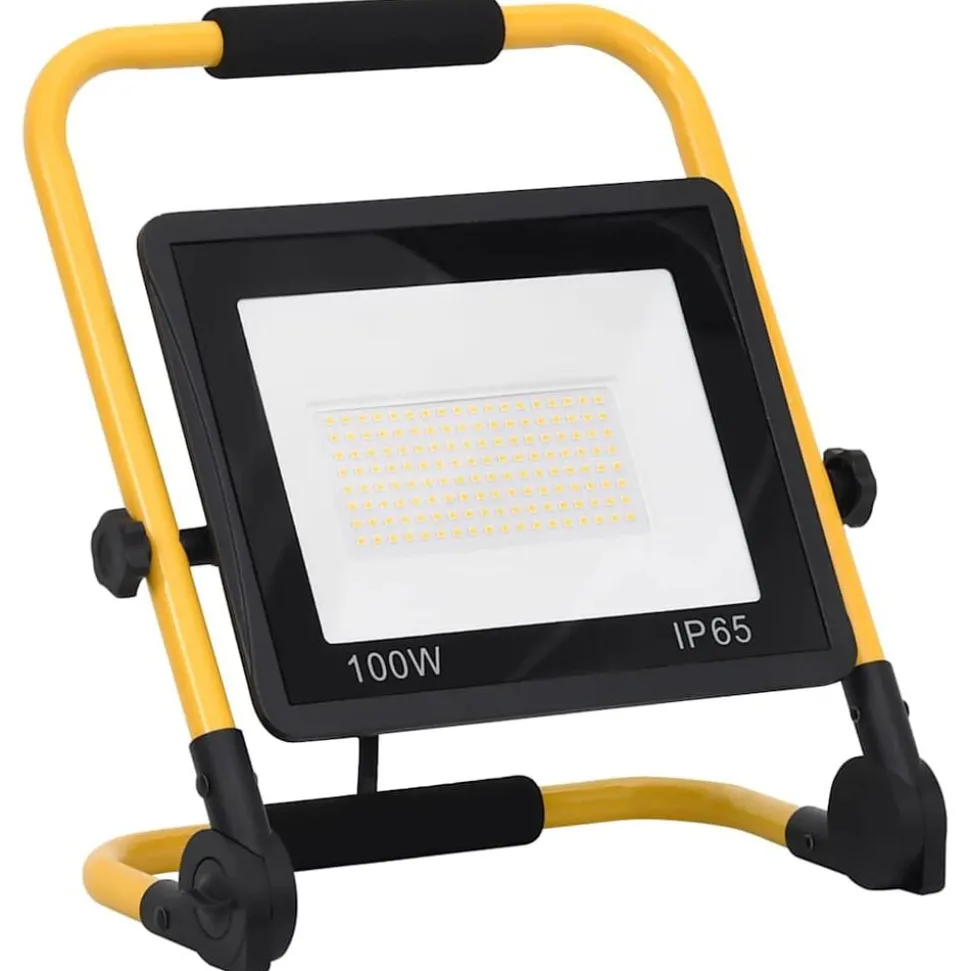 vidaXL Spotlight met handvat LED 100 W warmwit