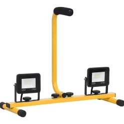 vidaXL Spotlight met handvat LED 2x10 W warmwit