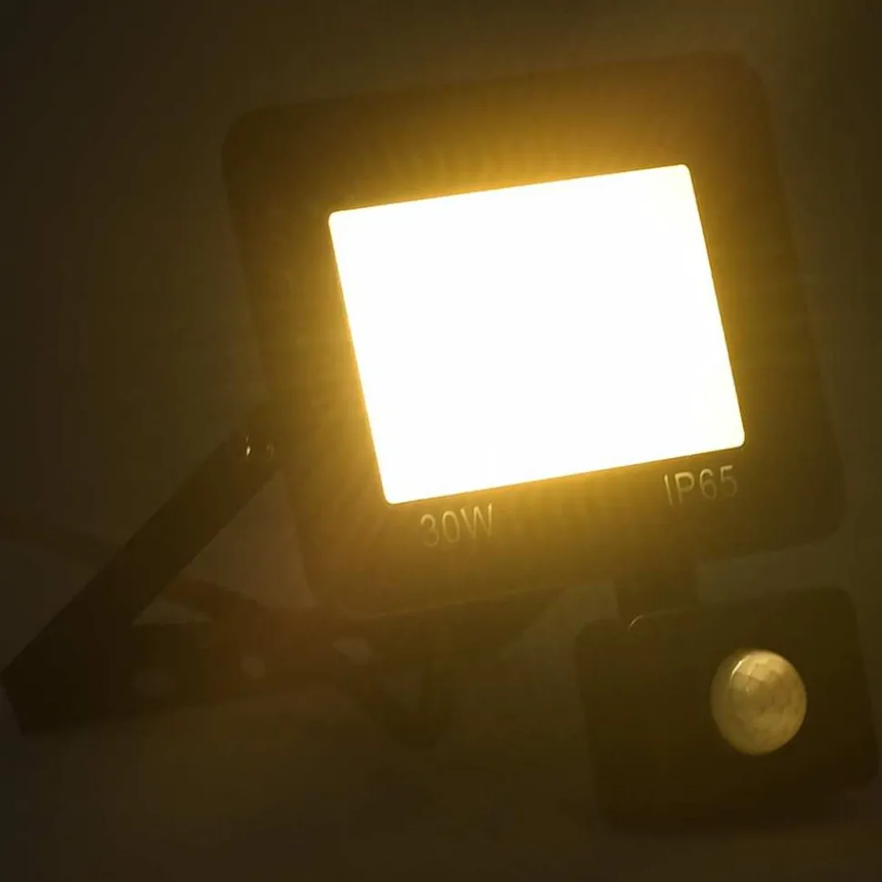 vidaXL Spotlight met sensor LED 30 W warmwit