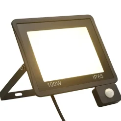 vidaXL Spotlight met sensor LED 100 W warmwit