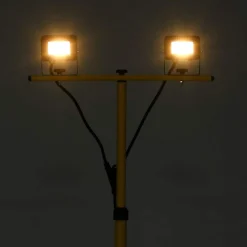 vidaXL Spotlight met statief LED 2x10 W warmwit