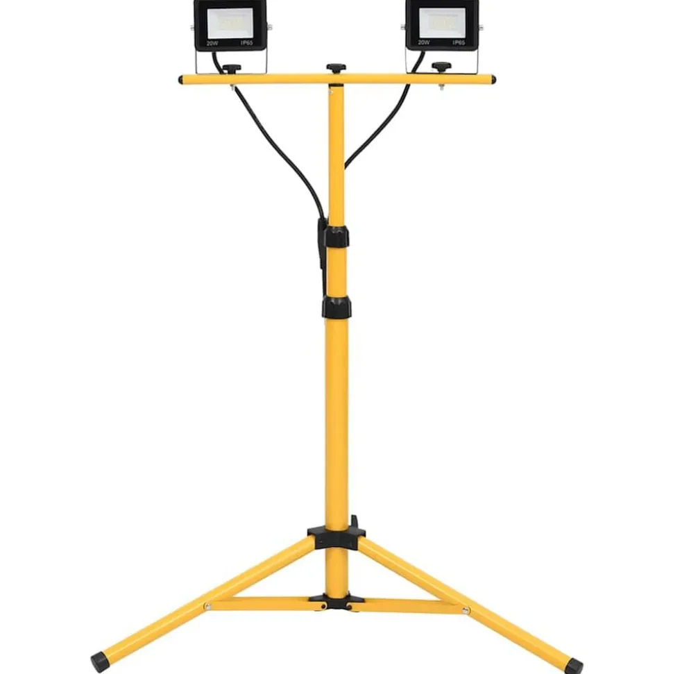 vidaXL Spotlight met statief LED 2x20 W koudwit