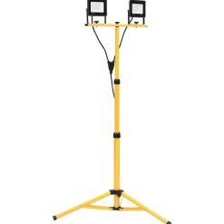 vidaXL Spotlight met statief LED 2x50 W warmwit