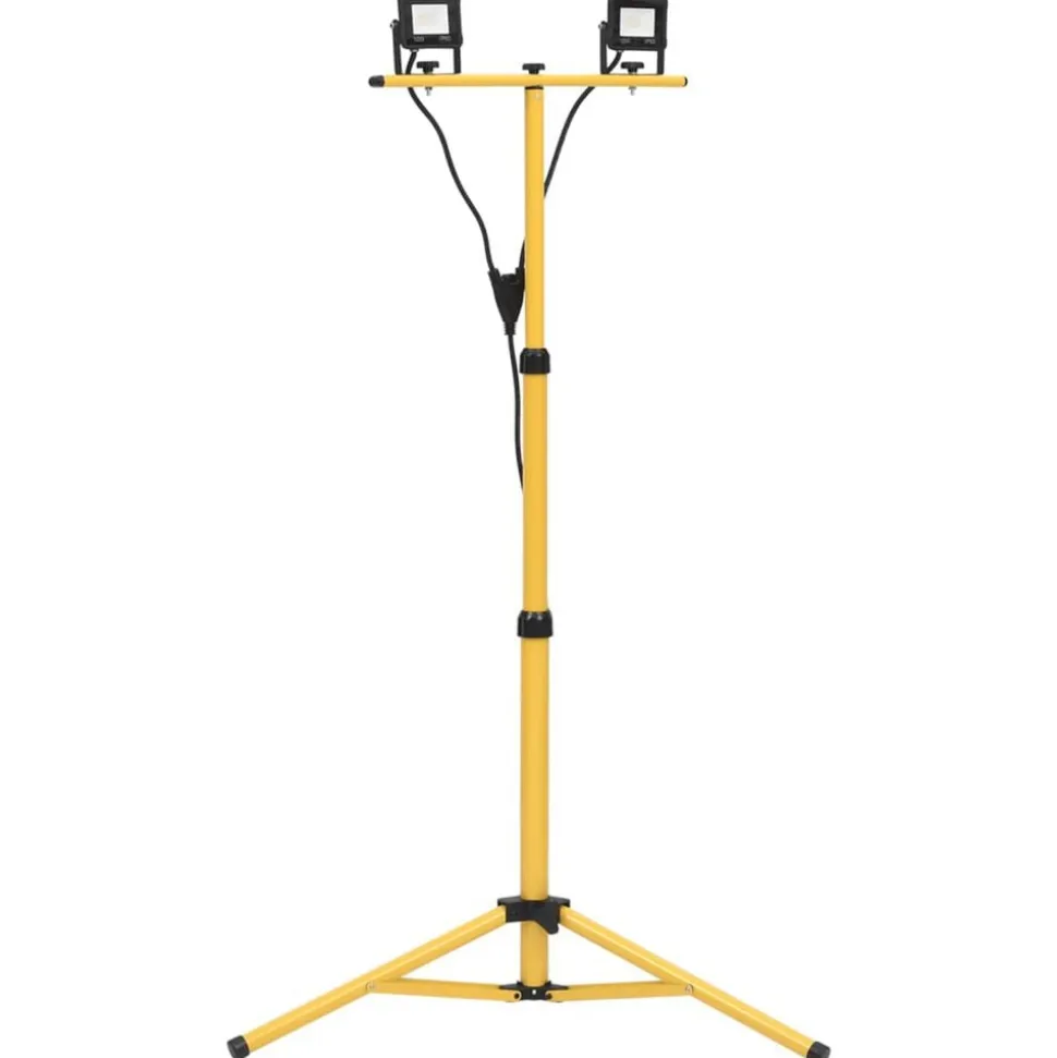 vidaXL Spotlight met statief LED 2x10 W koudwit