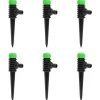 vidaXL Sproeiers 6 st 3x6x19,5 cm ABS en PP groen en zwart