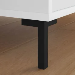 vidaXL Staande Poten 2 pcs Zwart 57 x 57 x 100 mm IJzer