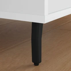 vidaXL Staande Poten 2 pcs Zwart 40 x 40 x 100 mm IJzer
