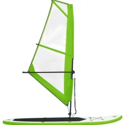 vidaXL Stand Up Paddleboard opblaasbaar met zeilset groen en wit