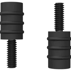 vidaXL Standoff Schroef 2 pcs Zwart M4 Rubber en Staal