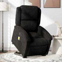 vidaXL Sta-op-massagestoel elektrisch verstelbaar fluweel zwart