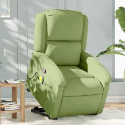 vidaXL Sta-op-massagestoel verstelbaar fluweel lichtgroen