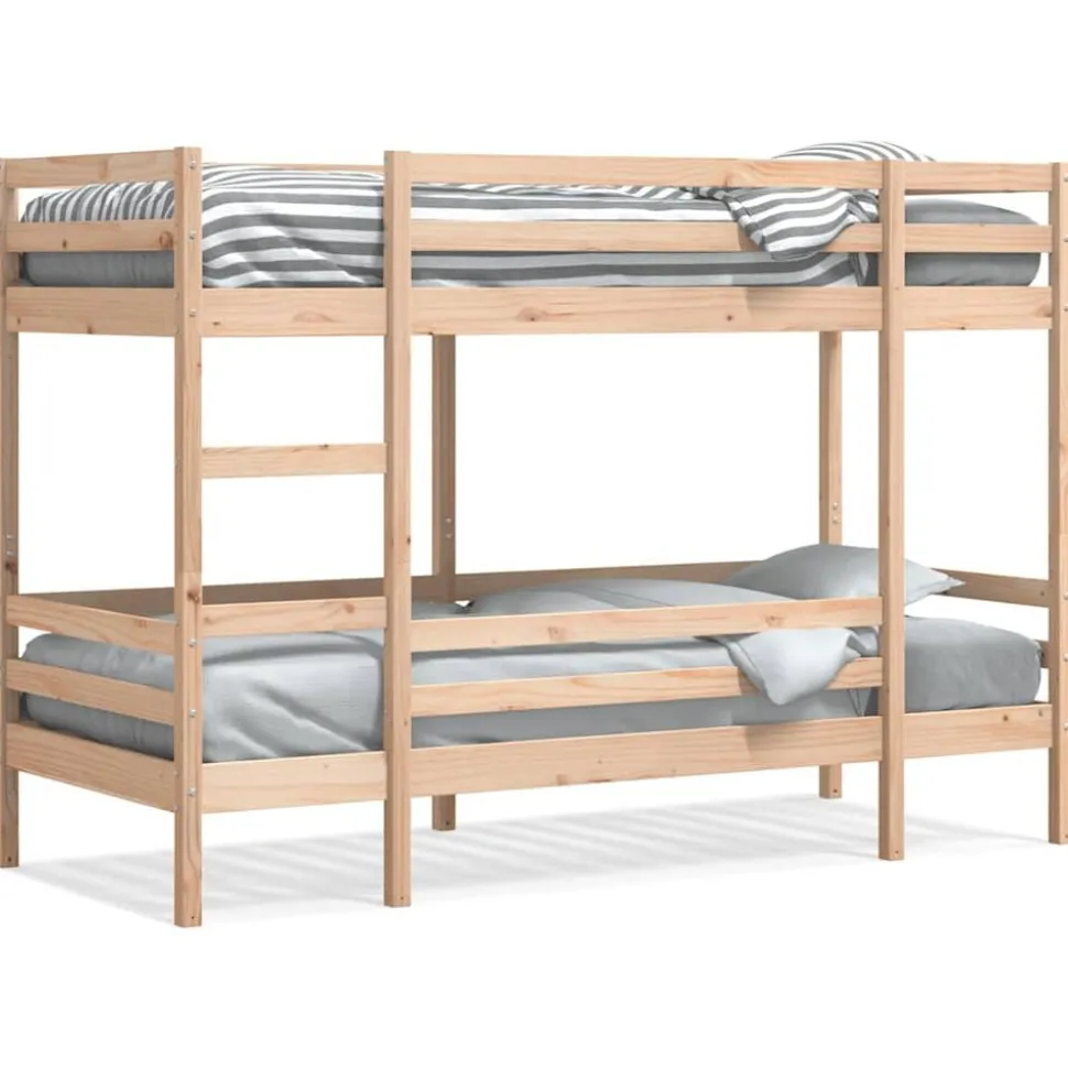 vidaXL Stapelbed massief grenenhout 80x200 cm
