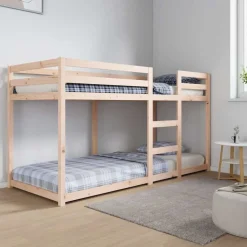 vidaXL Stapelbed massief grenenhout 80x200 cm