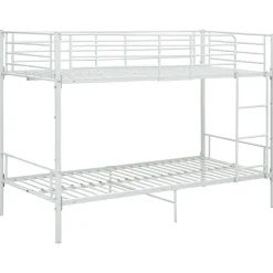 vidaXL Stapelbed metaal wit 90x200 cm