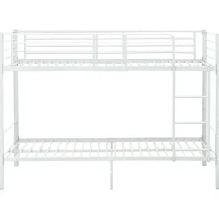 vidaXL Stapelbed metaal wit 90x200 cm