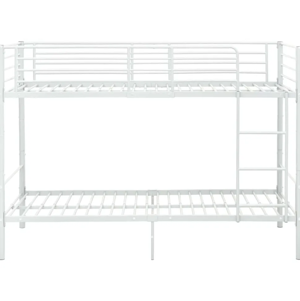 vidaXL Stapelbed metaal wit 90x200 cm