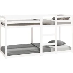 vidaXL Stapelbed 80x200 cm massief grenenhout wit