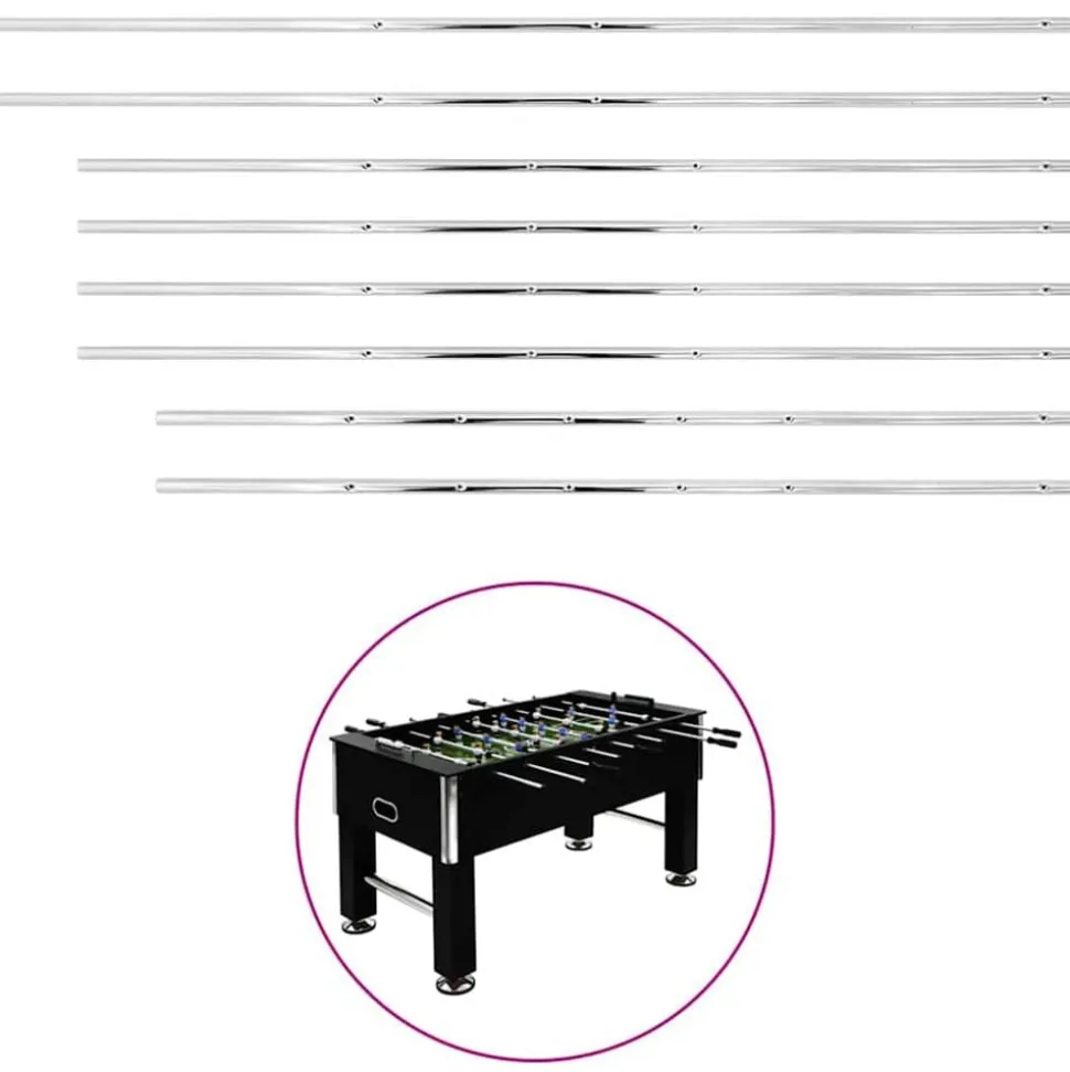 vidaXL Staven voor voetbaltafel 8 st 15,9 mm