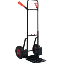 vidaXL Steekwagen telescopisch 200 kg zwart en rood