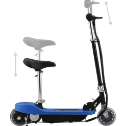 vidaXL Step elektrisch met zitje 120 W blauw