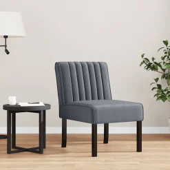 vidaXL Stoel fluweel donkergrijs