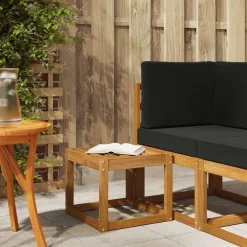 vidaXL Stoelbank Naturel 43 x 43 x 37 cm Massief Acaciahout
