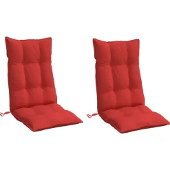 vidaXL Stoelkussens 2 st hoge rug oxford stof rood
