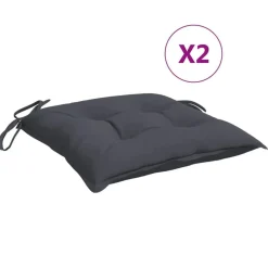 vidaXL Stoelkussens 2 st 40x40x7 cm oxford stof antracietkleurig