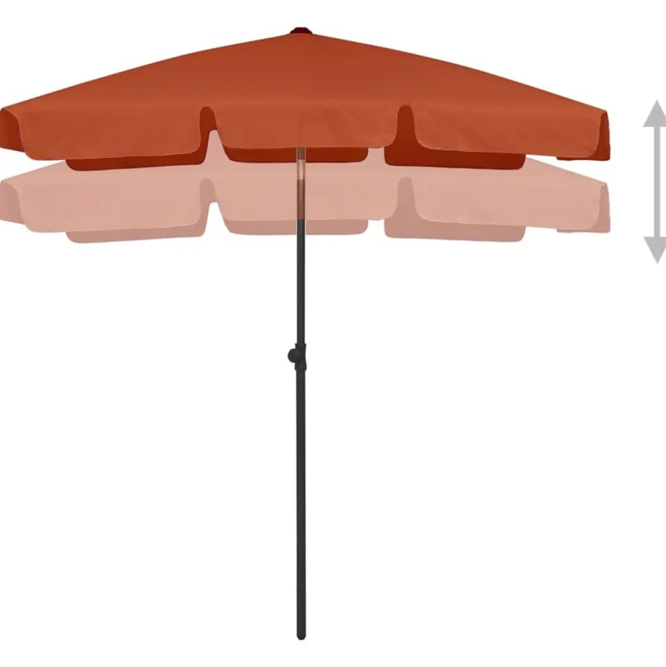 vidaXL Strandparasol 180x120 cm terracottakleurig