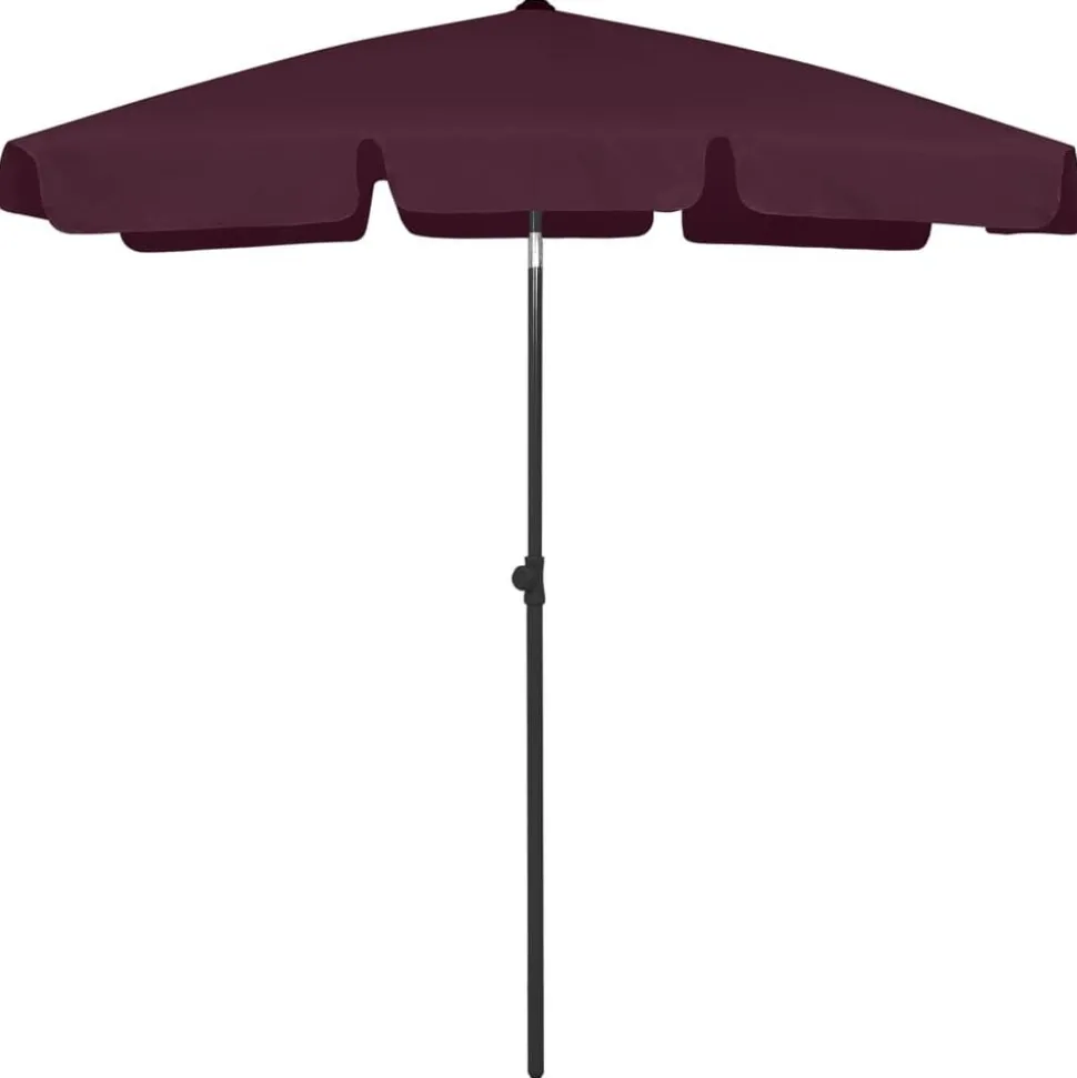 vidaXL Strandparasol 180x120 cm bordeauxrood