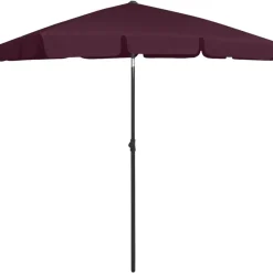 vidaXL Strandparasol 180x120 cm bordeauxrood