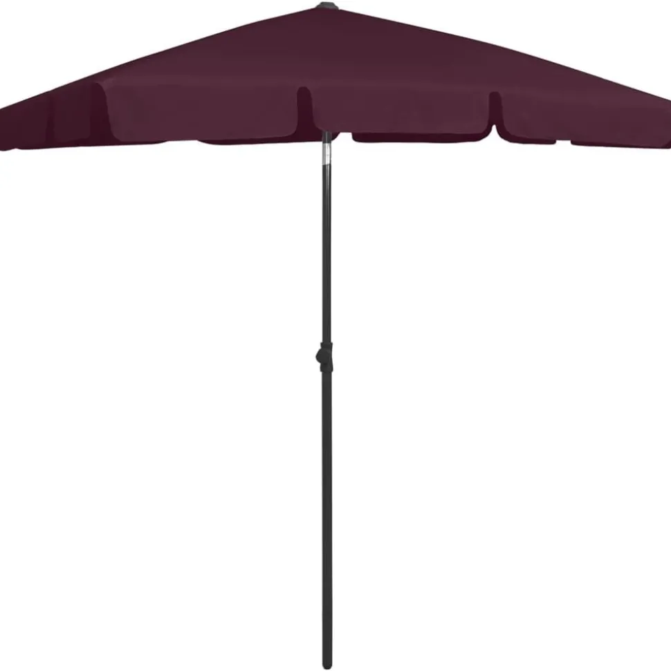vidaXL Strandparasol 180x120 cm bordeauxrood