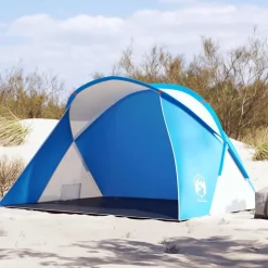 vidaXL Strandtent 2-persoons pop-up waterdicht azuurblauw