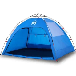 vidaXL Strandtent 2-persoons waterdicht snelontgrendeling azuurblauw