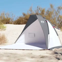 vidaXL Strandtent 268x223x125 cm 185T polyester grijs