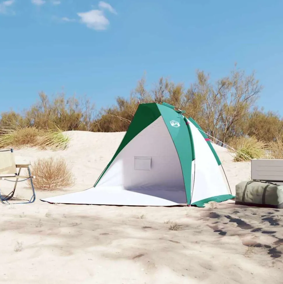 vidaXL Strandtent 268x223x125 cm 185T polyester zeegroen