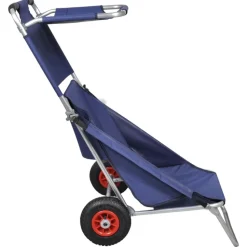 vidaXL Strandtrolley met wielen draagbaar en inklapbaar blauw