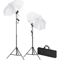 vidaXL Studioset met witte achtergrond en lampen 600x300 cm