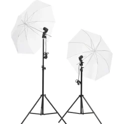 vidaXL Studioverlichtingsset met statieven en paraplu's