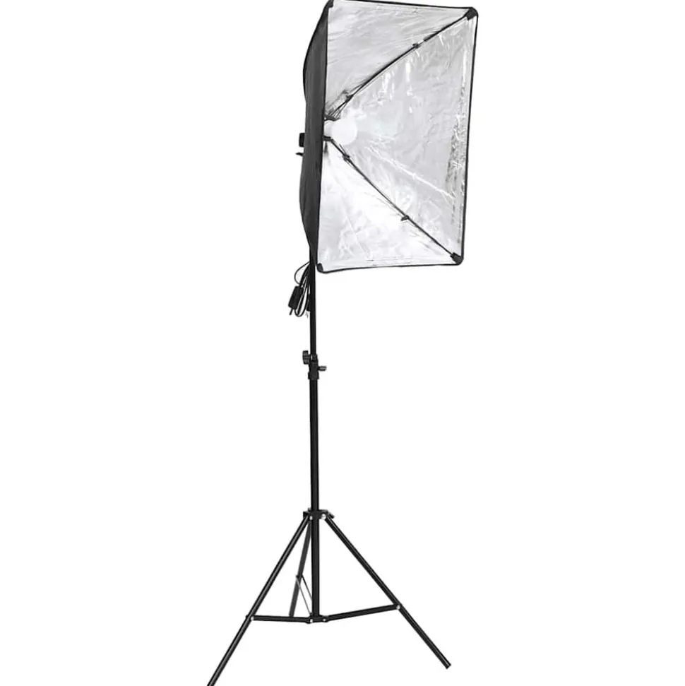 vidaXL Studioverlichtingsset met achtergronden en softboxen