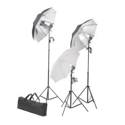 vidaXL Studioverlichtingsset 24 watt inclusief statieven en paraplu's