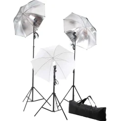 vidaXL Studioverlichtingsset 24 watt inclusief statieven en paraplu's