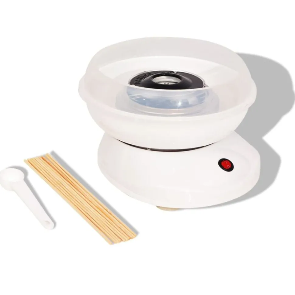 vidaXL Suikerspinmachine 480 W wit