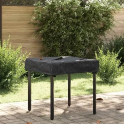 vidaXL Tafel Dek Effen Zwart 62 x 62 x 15 cm Stof
